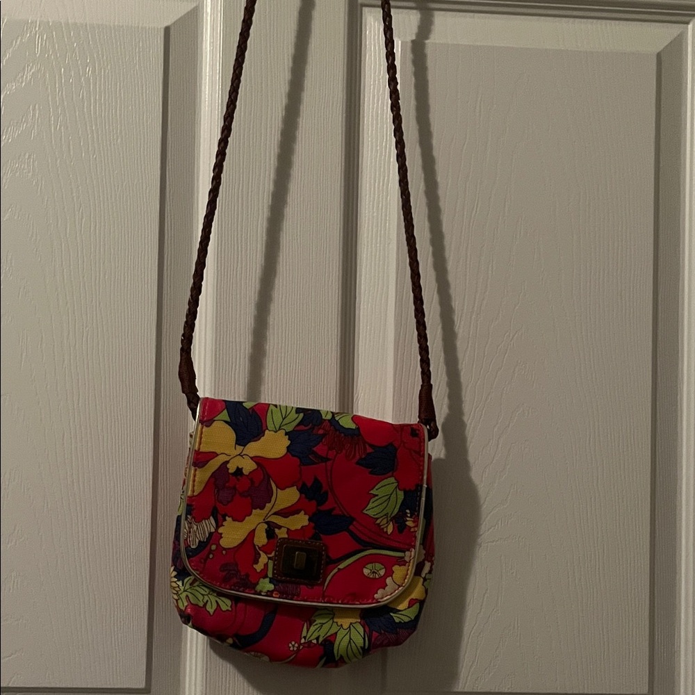 Sakroots Red and Yellow Floral Crossbody Bag